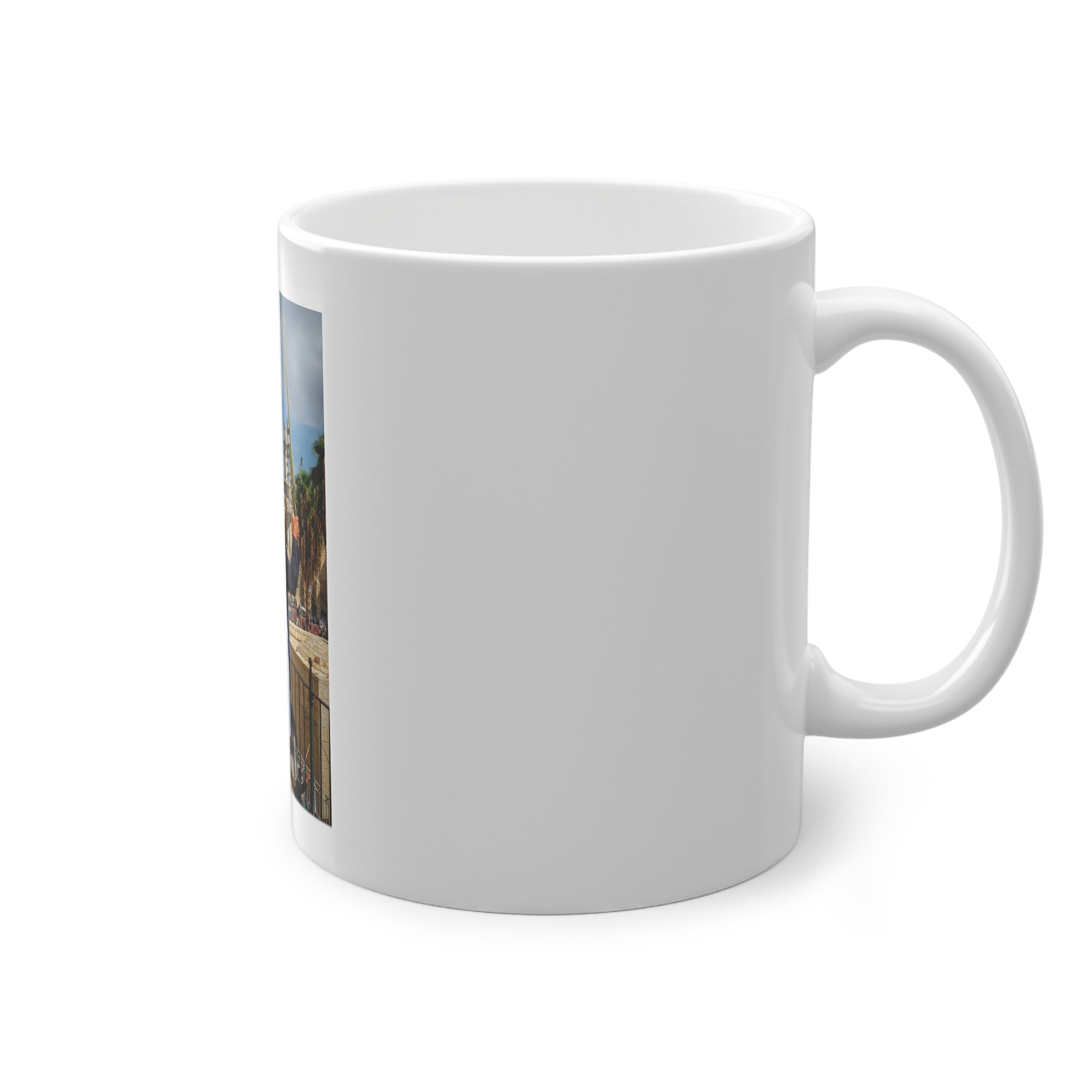 Sukkot Prayer at the Western Wall (Kotel) in Jerusalem  — Photo Coffee Cup